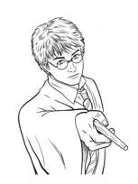 coloriage harry potter et sa baguette